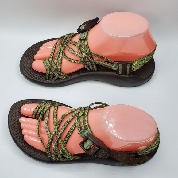 Chaco zx3 classic strappy green camo sandals Size 7 - Picture 7 of 14